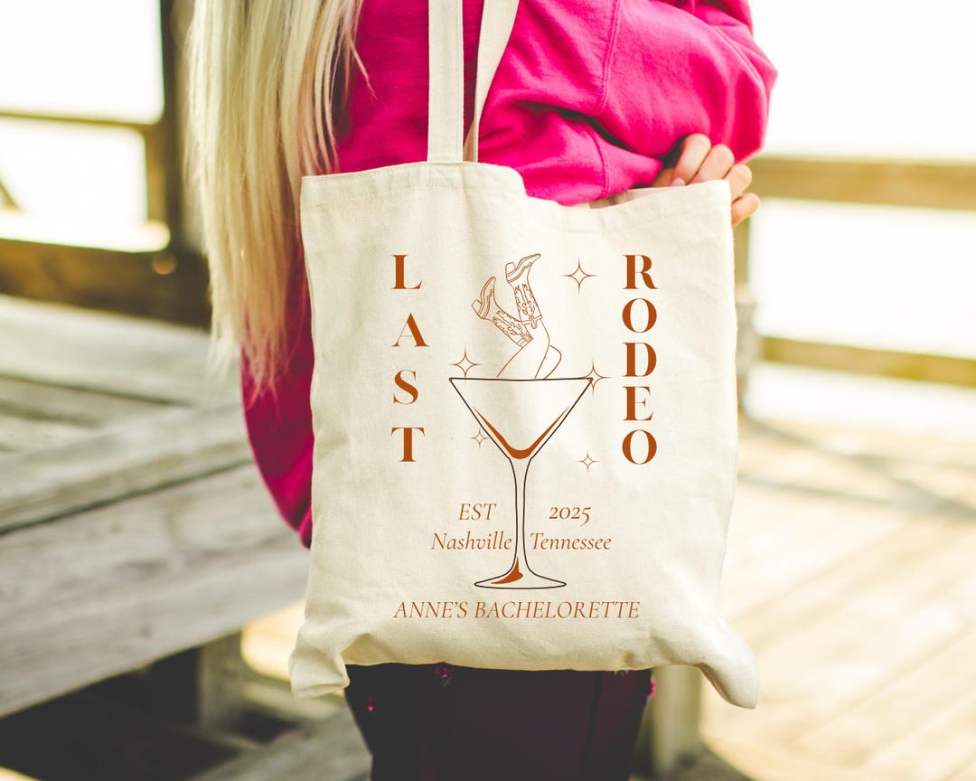Last Rodeo Custom Bachelorette Totes Nashville Bachelorette Gift ...
