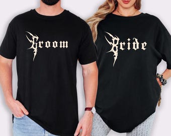 Emo Bride Shirt, Wedding Day T-shirt, Gothic Wife Gift, Engagement Gift For Her, Wedding Gift for Bride, Honeymoon Graphic Tee