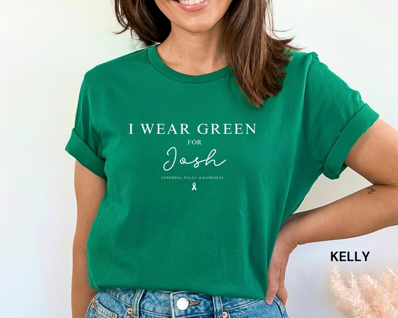 Cerebral Palsy Awareness Wear Green CP Awareness Shirt Gift Warrior Kids Shirt Mom Support Cerebral Palsy Sweatshirt Wear Green March Tshirt image 2