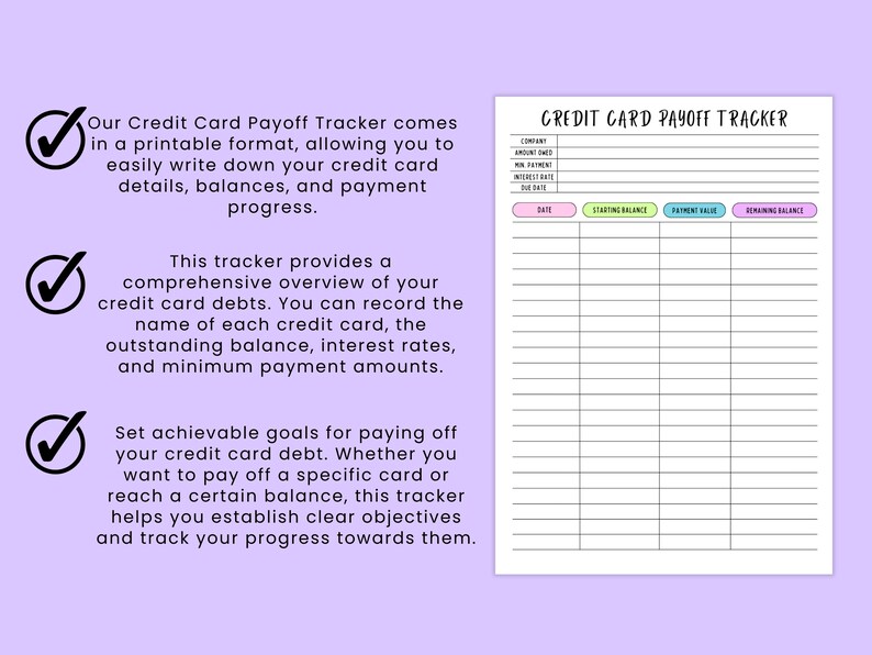 Bearbeitbarer Kreditkarten-Zahlungs-Tracker, druckbarer Kreditkartenzahlungs-Tracker, Kreditkartenzahlungs-Tracker, Kreditkartenzahlungs-Tracker, A4 / A5 / Letter Bild 2
