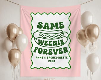 Weenies and Tinis Bachelorette Party Photo Backdrop Personalized Martini Tapestry Bach Party Banner Tinis Before Weenies Bach Decorations
