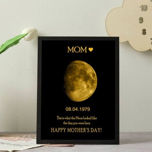Family Moon Phase Wooden Plaque, Mothers Day Moon Phase, Moon Phase Gift, Moon Phase Wall Art, Moon Phase Print, Moon Phase Mothers Day