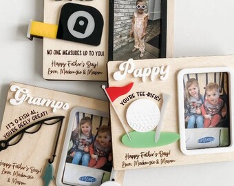 Kühlschrank Vatertag Foto Magnet, Custom Photo Car Visier Clip, Vatertags Geschenk, Bilderrahmen, Geschenk für Opa, Vatertag Bilderrahmen