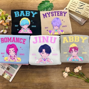 S.a.j.a B0ys Boy Band-shirt, Kpop Demon Hunter-T-shirt, cadeau voor Kpop-fans, Demon Hunters-shirt, Jinu, Baby, Abby, Romance, Mystery Saja Boys-shirt