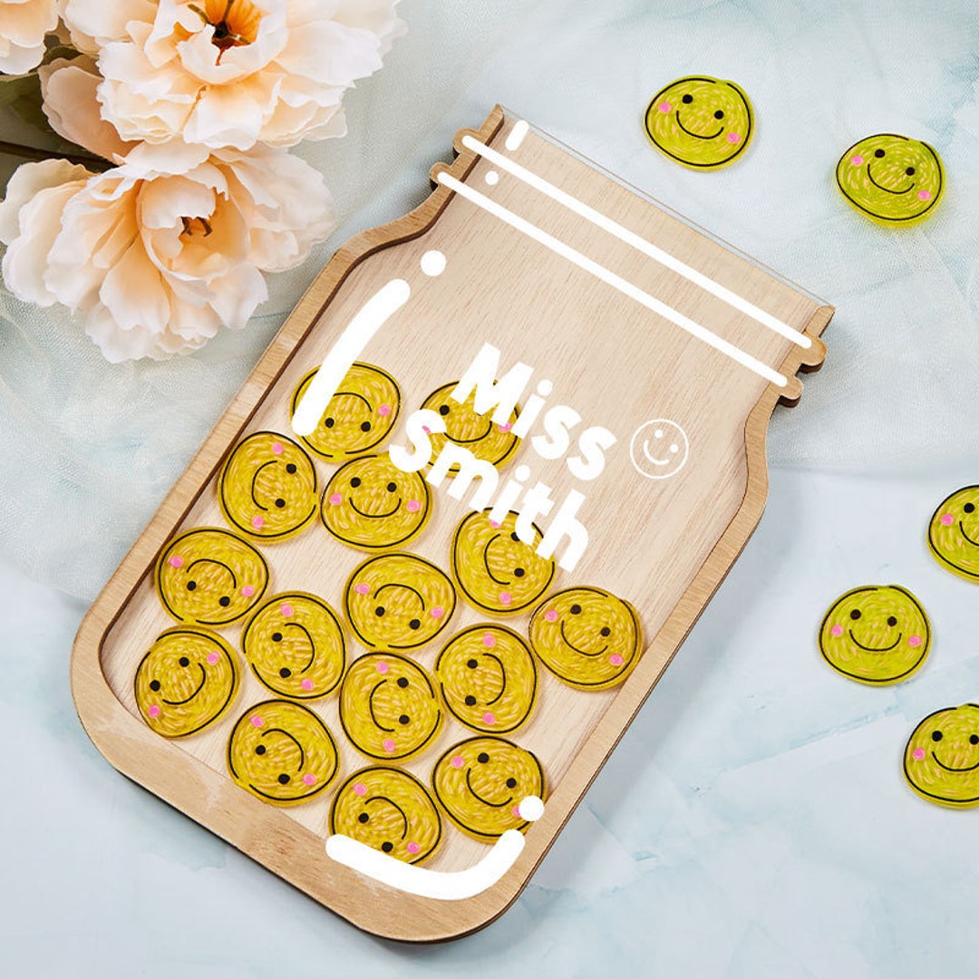 Personalized Smile Reward Jar, Custom Name Reward Jar for Kids, Teacher ...
