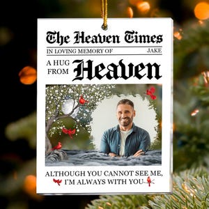 Custom Photo Memorial Ornament, Dad Remembrance Christmas Ornament, Memorial Day Glass Ornament, Mom Loss Ornament, Loss of Father Gift