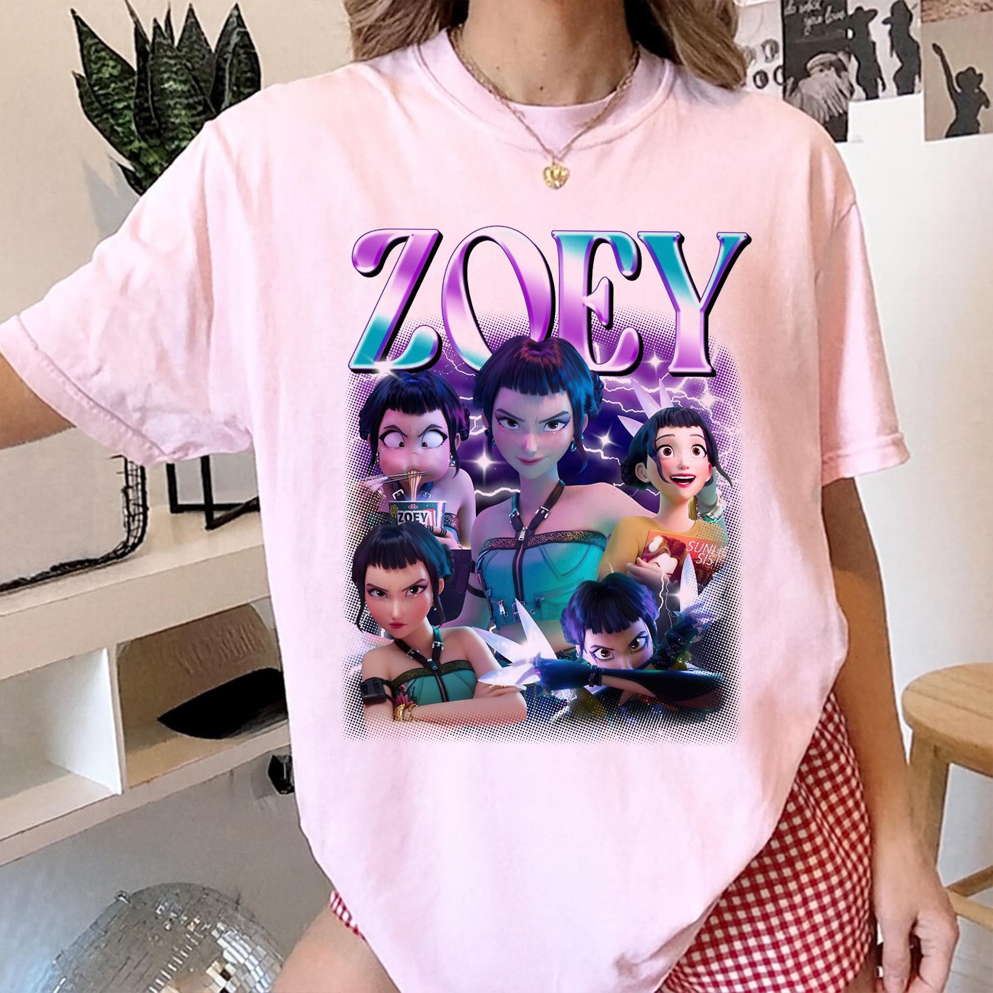 KID SIZE Zoey Huntrix Kpop Demon Hunters Shirt, Merch Kpop Shirt