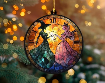 Elphaba and Glinda Acrylic Ornament, Wicked Christmas Ornament, Wickeds Merch, Wicked Ornament, Wicked The Musical, Wicked Movie, Wicked