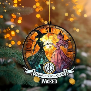 Elphaba and Glinda Besties Acrylic Ornament, Wicked Christmas Ornament, Wickeds Merch, Wicked Ornament, Wicked The Musical, Wicked Movie