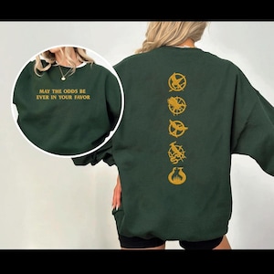 Embroidery May The Odds Be Ever In Your Favor, Bookish Embroidery, Reading Book And Movies Sweatshirt, Panem, Mockingjay