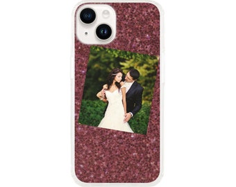 Custom Glitter Style Phone Case Cover with your Photo for iPhone