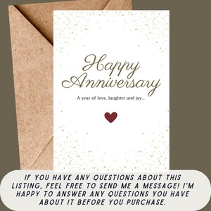 One Year Anniversary Card For Boyfriend, Anniversary Card For Wife, One