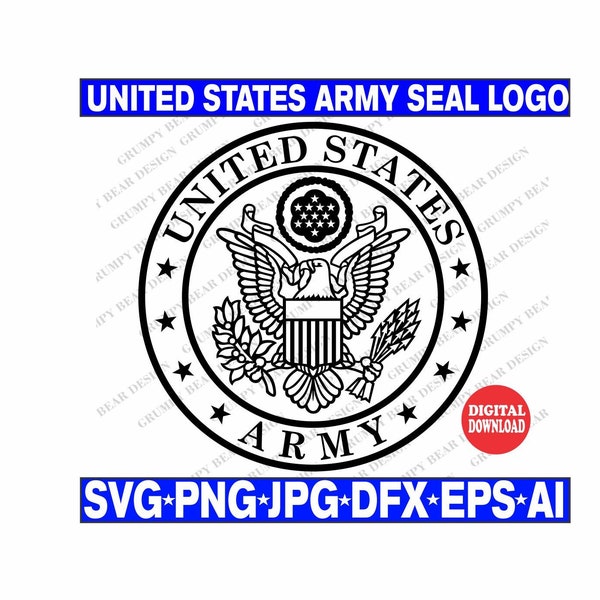 United States Army Seal Logo, Sharpest Stars, Cut File, Instant Download, Cricut, Sublimation, Shirt, Sticker, Print on demand, POD, US Army