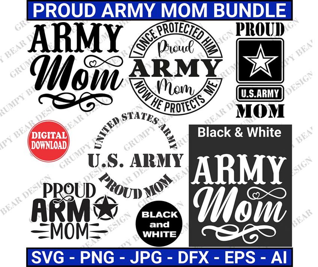 U.S. Army Proud Mom, Proud Army Mom, Army Mom Svg, Proud Mom Svg, U.S ...