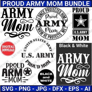 U.S. Army Proud Mom, Proud Army Mom, Army Mom Svg, Proud Mom Svg, U.S. Army, Veteran, Military, Cut File, Sublimation, Print on Demand, POD
