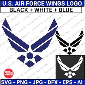 Vleugels van de Amerikaanse luchtmacht, overzicht van de vleugels van de Amerikaanse luchtmacht, logo van de luchtmacht, luchtmacht SVG, luchtmacht Png, Instant Download, veteraan Svg, militaire Svg