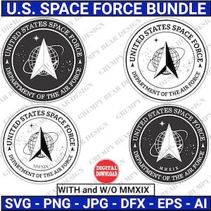 Sceau de la Force spatiale américaine, Svg de la Force spatiale, emblème de la Force spatiale, logo de la Force spatiale, téléchargement numérique, fichier découpé, sublimation, impression à la demande, POD