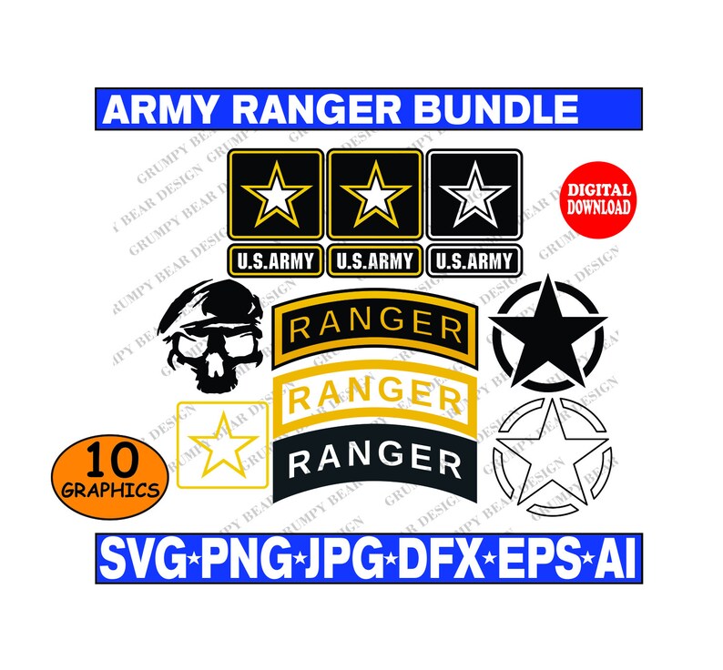 US Army Rangers X10 Graphics US Army Special Forces JSOC Etsy