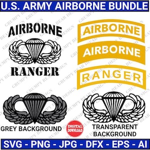 Armee in der Luft, Waldläufer Insignia, Fallschirmspringer Logo, digitaler Download, Cut Datei, Sublimation, Print on Demand