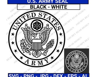 U.S. Army Seal, Army Logo, Army Crest, Army SVG, Army PNG, Army Emblem, Sharpest Stars, Cut File, Instant Download, Print on Demand, POD