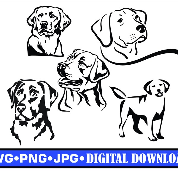Lab Dog Svg - Etsy