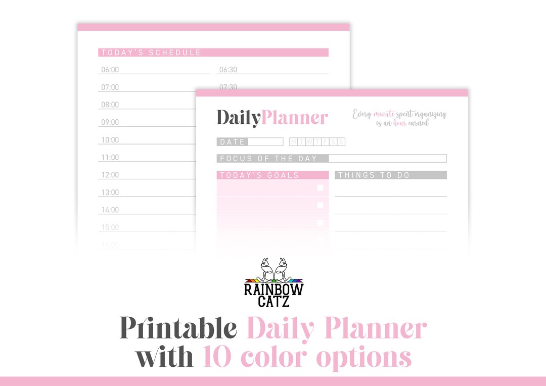 Printable Daily Planner - Etsy