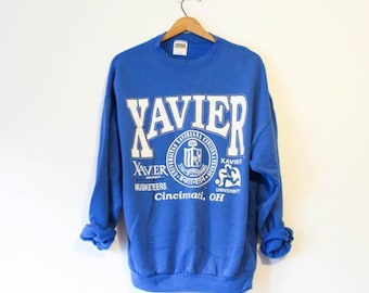 Vintage 90s Xavier University Crewneck Sweatshirt,  Xavier University Shirt,  Xavier University SHirt,  Xavier University Sweater/Hoodie