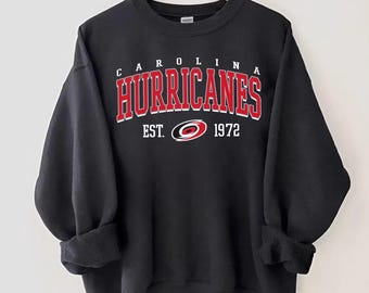 Carolina Hurricane Sweatshirt, Vintage Style Carolina Hockey Crewneck, Retro Carolina Hockey Shirt, Retro Carolina Hurricane Ice Hockey