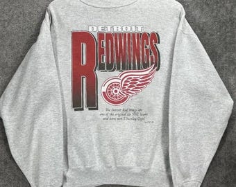 90s Detroit Red Wings Hockey Sweatshirt, Vintage Style Detroit Hockey Crewneck, Retro Detroit Hockey Shirt, Retro Detroit Ice Hockey Sweater