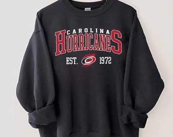 Carolina Hurricane Sweatshirt, Vintage Style Carolina Hockey Crewneck, Retro Carolina Hockey Shirt, Retro Carolina Hurricane Ice Hockey