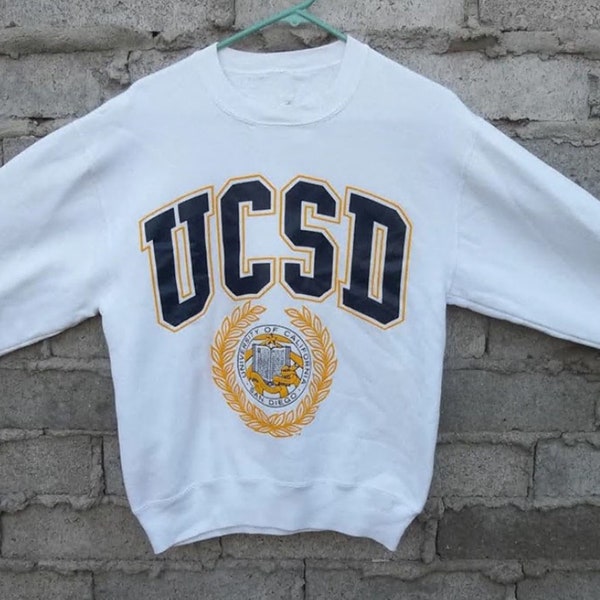 Vintage 90s UCSD University of California San Diego Sweatshirt, UC San Diego Tee Shirt, San Diego University Shirt, San Diego Fan Crewneck