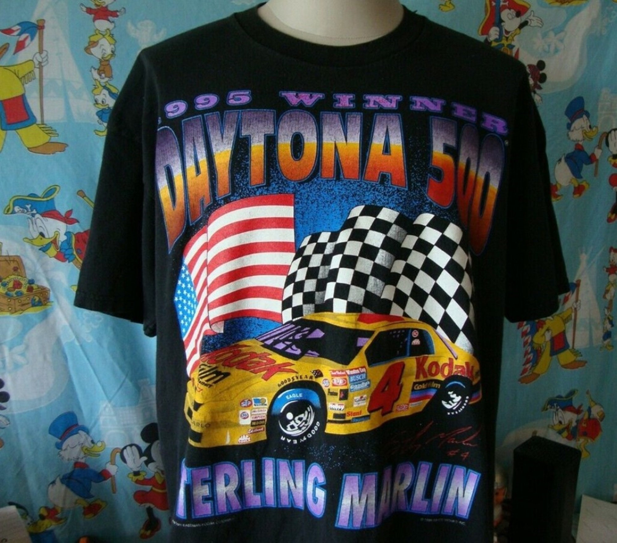 Vintage Sterling Marlin Nascar 1995 Daytona 500 Kodak T