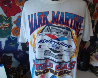Vintage 90s Mark Martin Nascar Racing T-shirt, Mark Martin Shirt, Mark Martin Nascar Shirt, Nascar Racing Shirt, Mark Martin Fan Racing