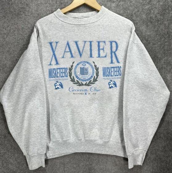 Vintage 90s Xavier University Crewneck Sweatshirt,  Xavier University Shirt,  Xavier University SHirt,  Xavier University Sweater/Hoodie