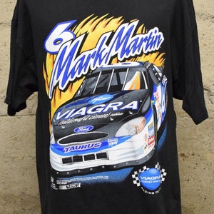Vintage 90s Mark Martin #6 Viagra Nascar Racing T-shirt, Mark Martin Shirt, Mark Martin Nascar Shirt, Nascar Racing Shirt, Gift For Father image 1
