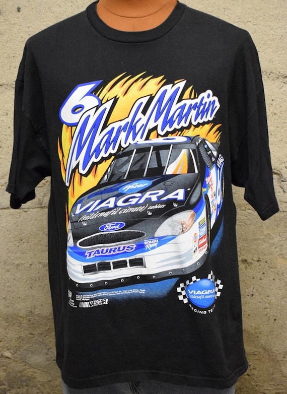 Vintage 90s Mark Martin #6 Viagra Nascar Racing T-shirt, Mark Martin Shirt, Mark Martin Nascar Shirt, Nascar Racing Shirt, Gift For Father