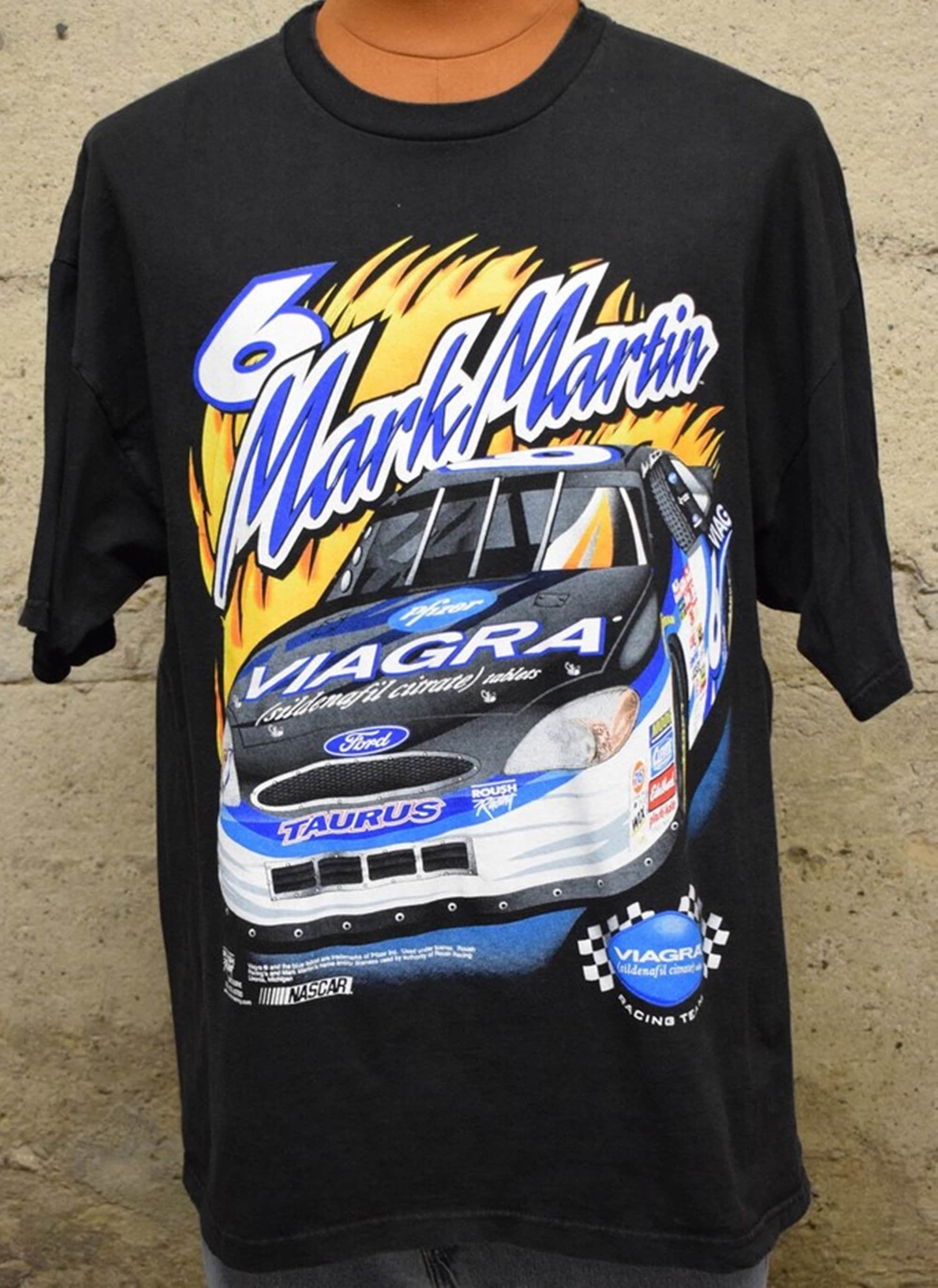Vintage 90s Mark Martin #6 Viagra Nascar Racing T-shirt, Mark Martin Shirt, Mark Martin Nascar Shirt, Nascar Racing Shirt, Gift For Father