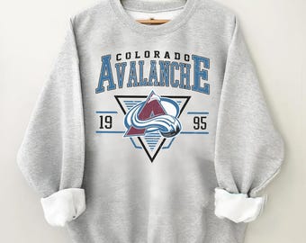 Vintage Colorado Avalanche Sweatshirt Crewneck, Vintage Avalanche shirt, Colorado Hockey Fan shirt, Hockey Tee, Avalanche Sweatshirt