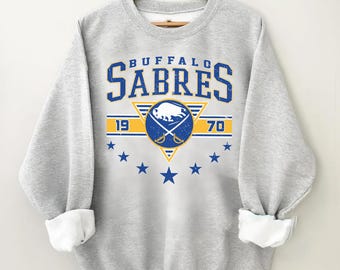 90s Buffalo Sabres Sweatshirt, Vintage Style Buffalo Hockey Crewneck, Retro Buffalo Hockey Shirt, Retro Buffalo Ice Hockey Sweater
