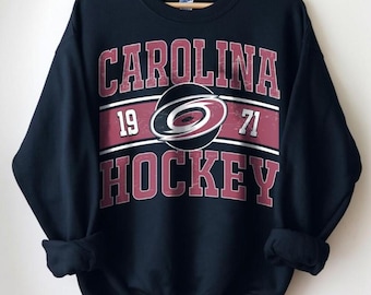 Carolina Hurricane Sweatshirt, Vintage Style Carolina Hockey Crewneck, Retro Carolina Hockey Shirt, Retro Carolina Hurricane Ice Hockey