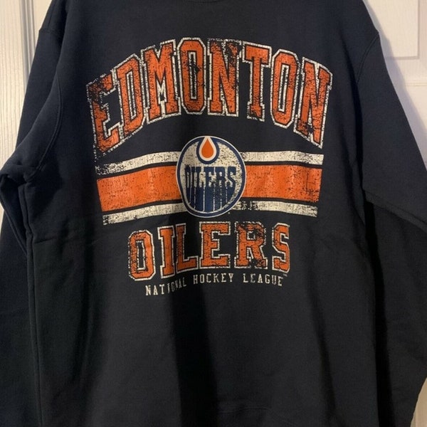 Vintage  Edmonton Oilers Sweatshirt, Oilers Tee, Edmonton Oilers Hockey Shirt, Hockey Fan Shirt, Edmonton Hockey Shirt, Edmonton Oilers Fan