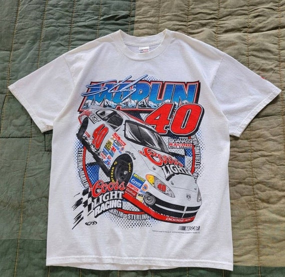 Vintage 90s Sterling Marlin NASCAR Racing T-shirt, Sterling Marlin