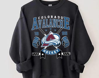 Vintage Colorado Avalanche Sweatshirt Crewneck, Vintage Avalanche shirt, Colorado Hockey Fan shirt, Hockey Tee, Avalanche Sweatshirt