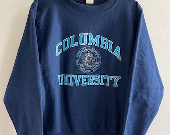 ★★Columbia★★ NY TAIL HTERRY SWEATSHIRTS Vintage Yellow C Vintage Columbia Crewneck Sweatshirt Embroidery Logo Yellow