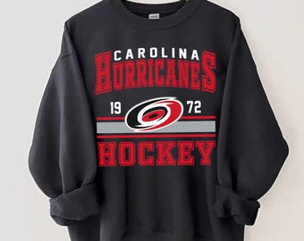 Carolina Hurricane Sweatshirt, Vintage Style Carolina Hockey Crewneck, Retro Carolina Hockey Shirt, Retro Carolina Hurricane Ice Hockey