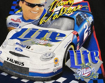 Vintage 90s Nascar Rusty Wallace Lite Miller T-shirt, NASCAR