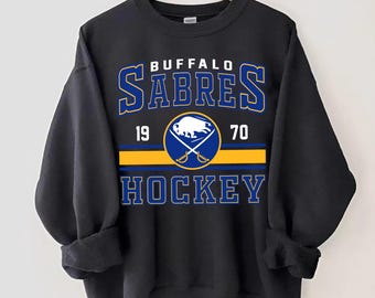 90s Buffalo Sabres Sweatshirt, Vintage Style Buffalo Hockey Crewneck, Retro Buffalo Hockey Shirt, Retro Buffalo Ice Hockey Sweater