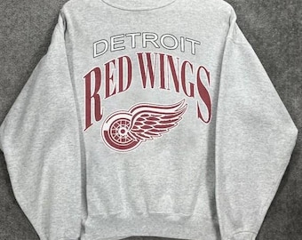 90s Detroit Red Wings Hockey Sweatshirt, Vintage Style Detroit Hockey Crewneck, Retro Detroit Hockey Shirt, Retro Detroit Ice Hockey Sweater