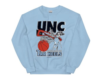 Vintage 90s North Carolina Tar Heels basketball Sweatshirt, North Carolina Shirt, Carolina Tar Heels Sweater, North Carolina Fan Tee/Hoodie