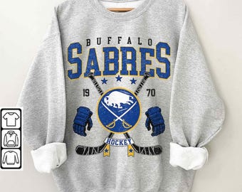 90s Buffalo Sabres Sweatshirt, Vintage Style Buffalo Hockey Crewneck, Retro Buffalo Hockey Shirt, Retro Buffalo Ice Hockey Sweater